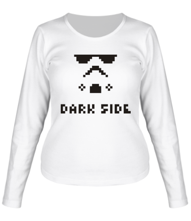 Женская футболка длинный рукав Dark side pixels