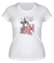 Женская футболка Счастливые кролики фото