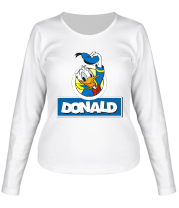 Женская футболка длинный рукав Дональд Дак фото
