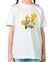 Детская футболка Гомер и Барт фото