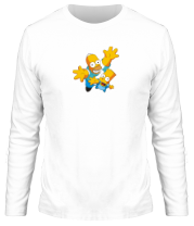 Мужская футболка длинный рукав Гомер и Барт фото
