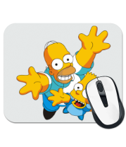Коврик для мыши Гомер и Барт фото