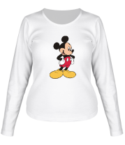 Женская футболка длинный рукав Микки Маус фото