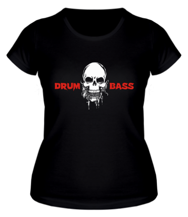 Женская футболка Drum Bass Cherep