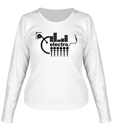 Женская футболка длинный рукав Electro