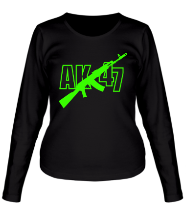 Женская футболка длинный рукав АК-47