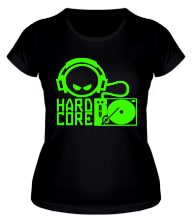Женская футболка Hard core DJ