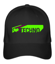 Бейсболка I love techno фото