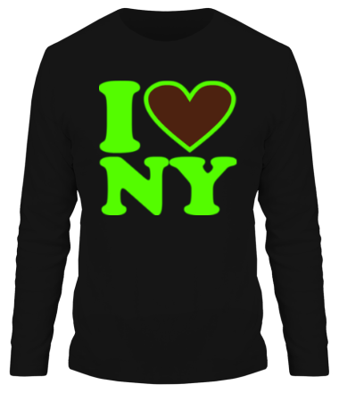 Мужская футболка длинный рукав I Love NY
