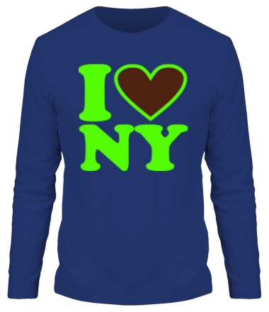 Мужская футболка длинный рукав I Love NY