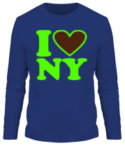 Мужская футболка длинный рукав I Love NY фото