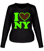 Женская футболка длинный рукав I Love NY фото
