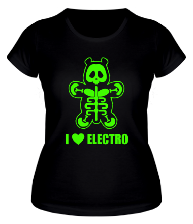 Женская футболка I love electro