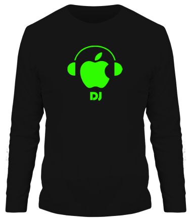 Мужская футболка длинный рукав Apple DJ