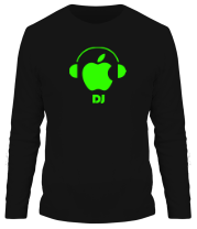 Мужская футболка длинный рукав Apple DJ фото