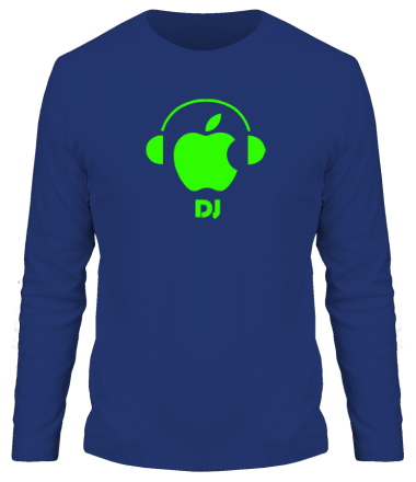 Мужская футболка длинный рукав Apple DJ