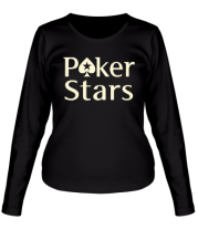 Женская футболка длинный рукав Poker Stars