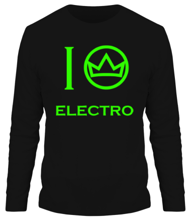 Мужская футболка длинный рукав I love electro