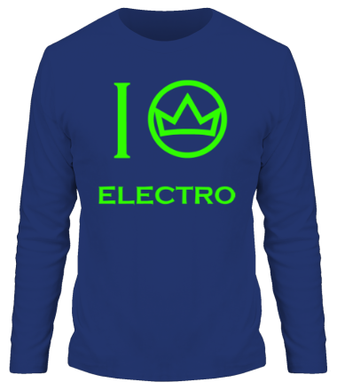 Мужская футболка длинный рукав I love electro