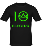 Мужская футболка I love electro фото