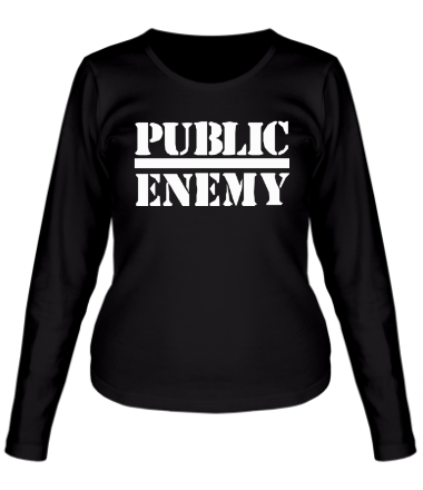 Женская футболка длинный рукав Public Enemy