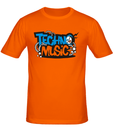 Мужская футболка Techno music