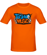 Мужская футболка Techno music фото