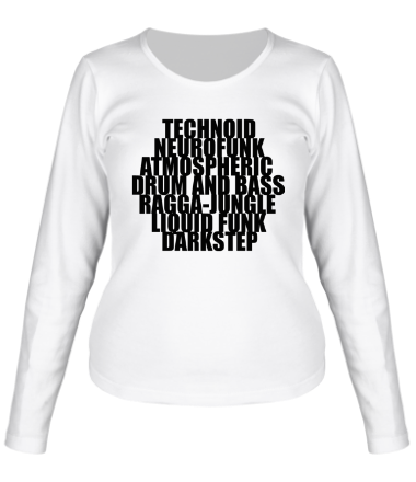 Женская футболка длинный рукав Technoid Neurofunk