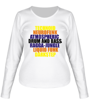 Женская футболка длинный рукав Technoid Neurofunk Atmospheric фото