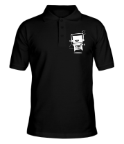 Мужская футболка поло Монстр-магнитофон фото