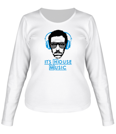 Женская футболка длинный рукав It's house music