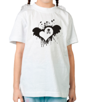 Детская футболка Сердце с черепком фото