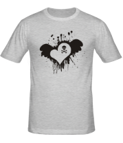 Мужская футболка Сердце с черепком фото
