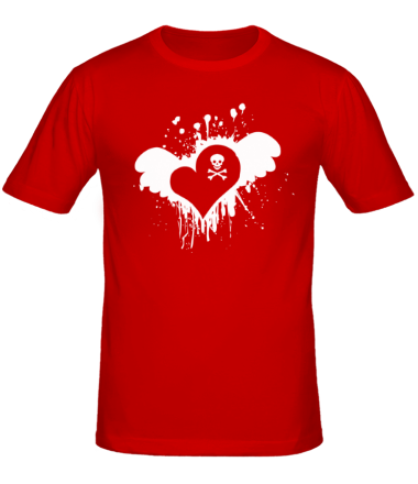 Мужская футболка Сердце с черепком