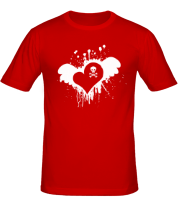 Мужская футболка Сердце с черепком фото