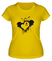 Женская футболка Сердце с черепком фото