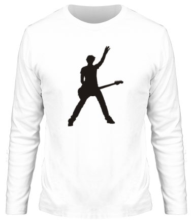 Мужская футболка длинный рукав Чувак с гитарой
