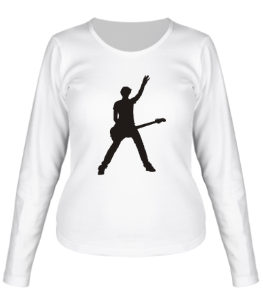 Женская футболка длинный рукав Чувак с гитарой