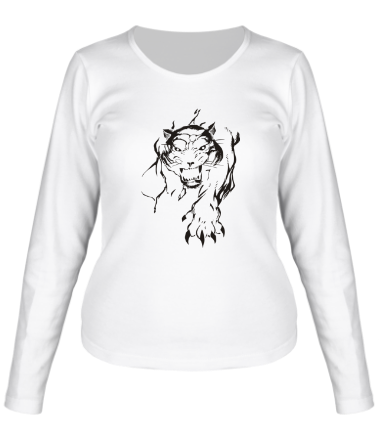 Женская футболка длинный рукав Животное