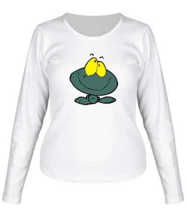 Женская футболка длинный рукав Лягушка