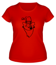 Женская футболка Свинья-санта фото