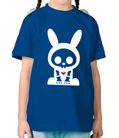 Детская футболка Скелет-заяц