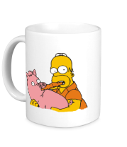 Кружка Гомер и свинья фото