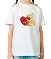 Детская футболка Медведь с сердцем фото