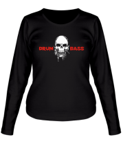 Женская футболка длинный рукав Drum And Bass Череп фото