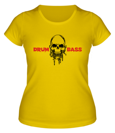 Женская футболка Drum And Bass Череп