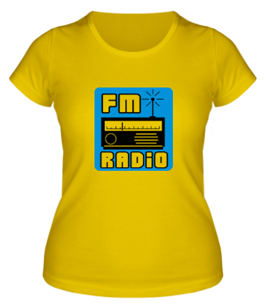 Женская футболка FM radio