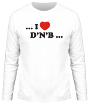 Мужская футболка длинный рукав I Love DnB фото