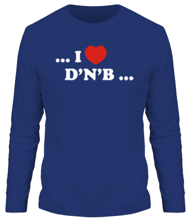 Мужская футболка длинный рукав I Love DnB