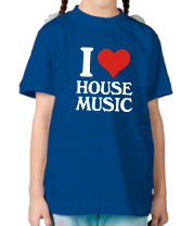 Детская футболка I love house music фото